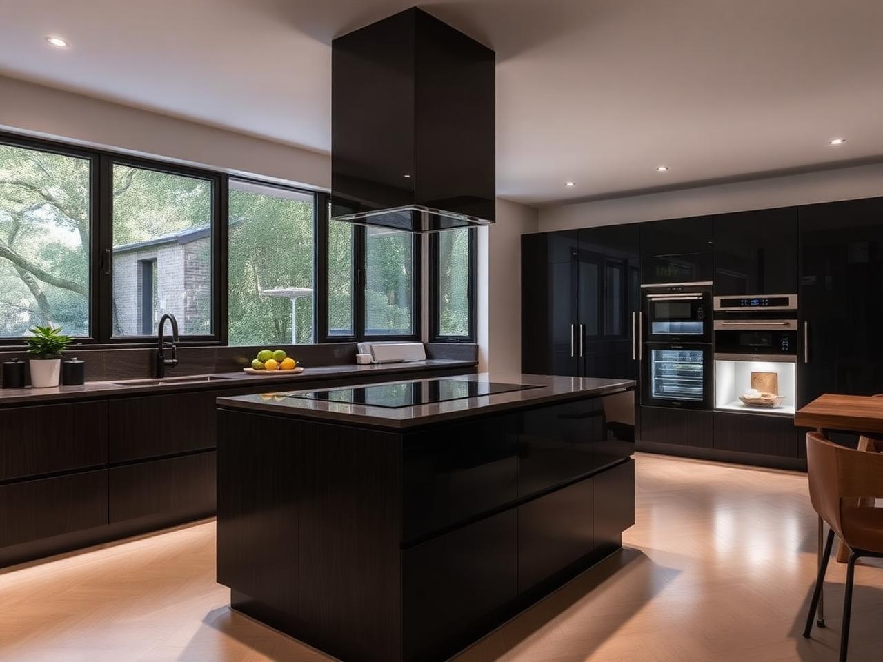 Cucina moderna con illuminazione integrata